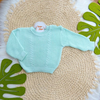 Blusa de Linha Ponto Alto Fechado - Verde Água
